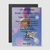 Alles Gute zum Geburtstag! Magnetkarte (Vorne/Hinten)