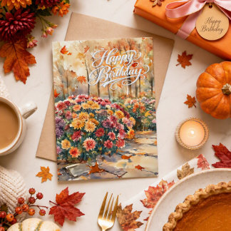 Alles Gute zum Geburtstag Mama Herbst-Saison Mutte Karte