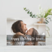 Alles Gute zum Geburtstag Mama Modern Script Foto (Stehend Vorderseite)