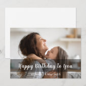 Alles Gute zum Geburtstag Mama Modern Script Foto (Vorne/Hinten)