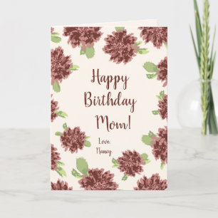 Alles Gute zum Geburtstag Mama - Red Daisies Frame Karte
