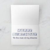Alles Gute zum Geburtstag Mann meiner Träume Karte (Innenseite)