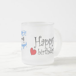 Alles Gute zum Geburtstag Mattglastasse