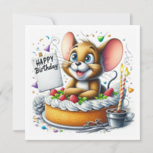 Alles Gute zum Geburtstag Maus Karte