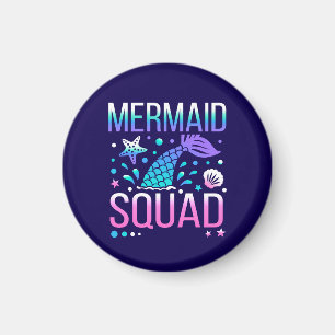 Alles Gute zum Geburtstag Meerjungfrau-Squad Ozean Magnet