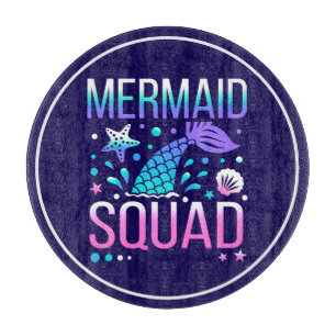 Alles Gute zum Geburtstag Meerjungfrau-Squad Ozean Schneidebrett