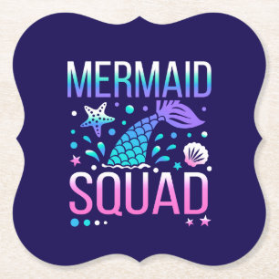 Alles Gute zum Geburtstag Meerjungfrau-Squad Ozean Untersetzer