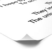 Alles Gute zum Geburtstag Meine Liebe Poem Poster (Ecke)