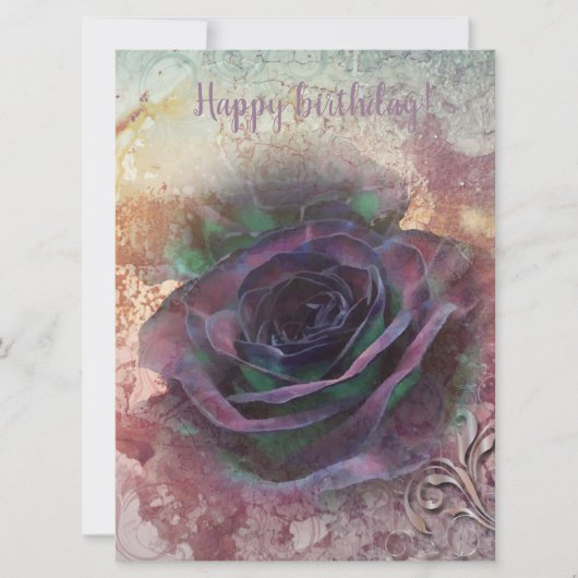 Alles Gute zum Geburtstag, meine wilde irische Ros (Vorderseite)