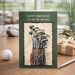 Alles Gute zum Geburtstag meinem Ehemann Vintage G Karte