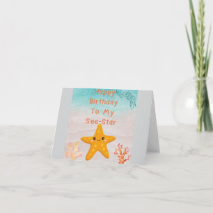 Alles Gute zum Geburtstag meinem Seestern. Lustige Karte