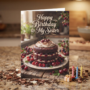 Alles Gute zum Geburtstag meiner Schwester Schok Karte