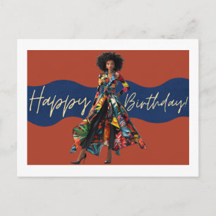 Alles Gute zum Geburtstag Melanin Sista Black Quee Feiertagspostkarte