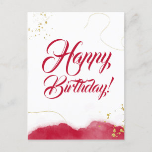 Alles Gute zum Geburtstag minimalistisches abstrak Postkarte