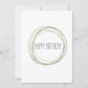Alles Gute zum Geburtstag Minimalistisches Schwarz Karte