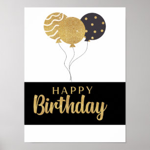 Alles Gute zum Geburtstag mit Ballons. Poster