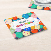 Alles Gute zum Geburtstag mit Balloons Rechteckiger Pappuntersetzer (angewinkelt)
