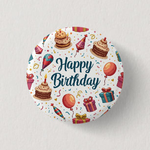 Alles Gute zum Geburtstag mit Balloons und Cake Button