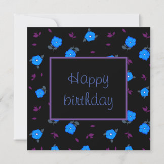 Alles Gute zum Geburtstag mit blauen Blumen