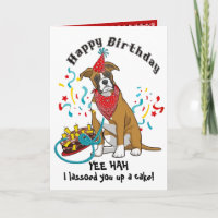 Alles Gute zum Geburtstag mit Boxer in Red Bandana