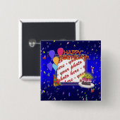Alles Gute zum Geburtstag mit Confetti Foto Frame Button (Vorne & Hinten)