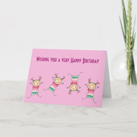 Alles Gute Zum Geburtstag Mit Dem Madchen Das Karte