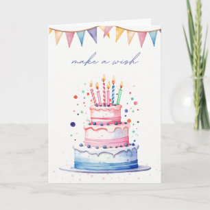 Alles Gute zum Geburtstag mit einem 3-stöckigen Ku Karte