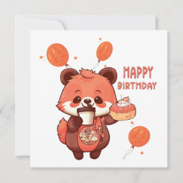 "Alles Gute zum Geburtstag mit einem Niedlichen Ra Feiertagskarte