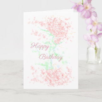 Alles Gute zum Geburtstag mit einfacher Rose Karte