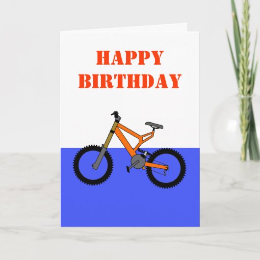 Alles Gute zum Geburtstag mit Fahrradfahrrad Karte (Vorderseite)