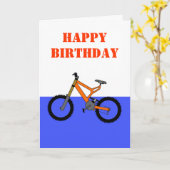 Alles Gute zum Geburtstag mit Fahrradfahrrad Karte (Gelbe Blume)
