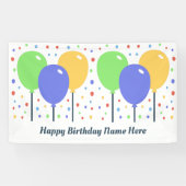 Alles Gute zum Geburtstag mit farbigen Balloons Banner (Horizontal)