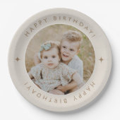 Alles Gute zum Geburtstag mit Foto Pappteller (Vorderseite)