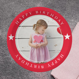 Alles Gute zum Geburtstag mit Foto Pappteller