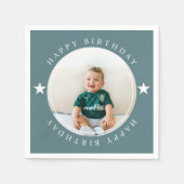 Alles Gute zum Geburtstag mit Foto Serviette (Vorderseite)