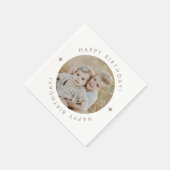 Alles Gute zum Geburtstag mit Foto Serviette (Ecke)