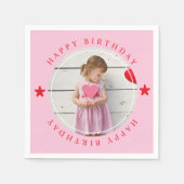 Alles Gute zum Geburtstag mit Foto Serviette (Vorderseite)