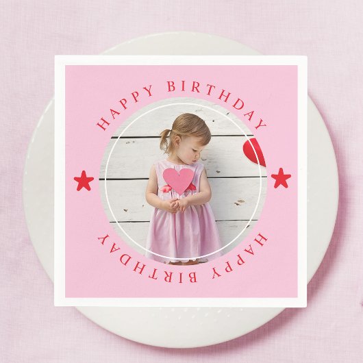 Alles Gute zum Geburtstag mit Foto Serviette