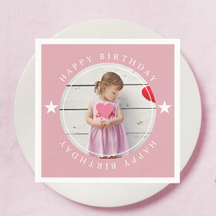 Alles Gute zum Geburtstag mit Foto Serviette