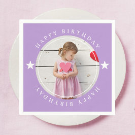 Alles Gute zum Geburtstag mit Foto Serviette