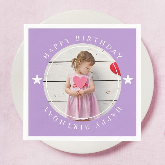 Alles Gute zum Geburtstag mit Foto Serviette