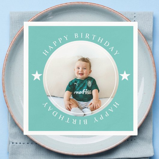 Alles Gute zum Geburtstag mit Foto Serviette