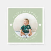 Alles Gute zum Geburtstag mit Foto Serviette (Vorderseite)
