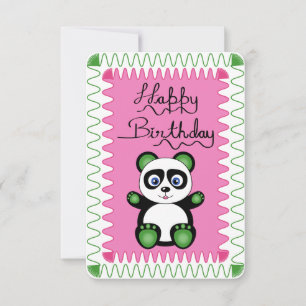 Alles Gute zum Geburtstag mit grünem Panda