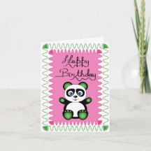 Alles Gute zum Geburtstag mit grünem Panda