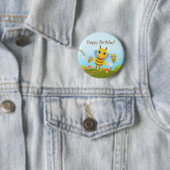Alles Gute zum Geburtstag mit Honigbienen Button (Beispiel)