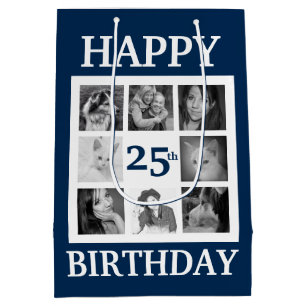 Alles Gute zum Geburtstag mit Jahr und 8 Instagram Mittlere Geschenktüte