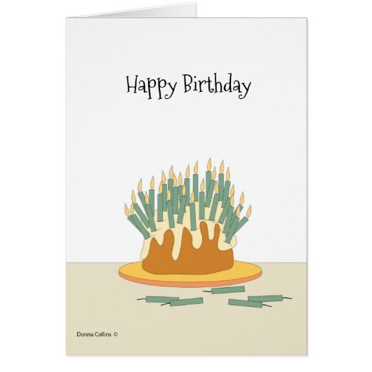 Alles Gute zum Geburtstag mit Kerzen (Vorne)