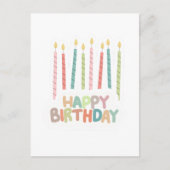 Alles Gute zum Geburtstag mit Kerzen auf Postkarte (Vorderseite)
