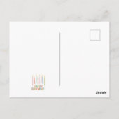 Alles Gute zum Geburtstag mit Kerzen drauf Postkarte (Rückseite)